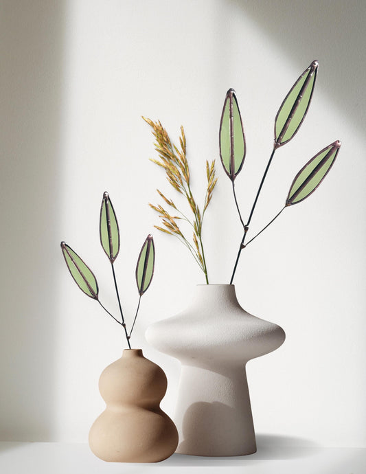 Glass Sage Leaf Stem - Samara Designs Studio