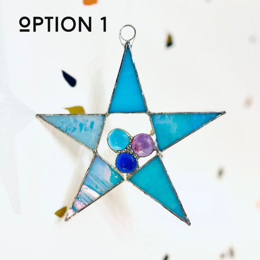 Sky Blue Star Christmas Ornament - Samara Designs Studio