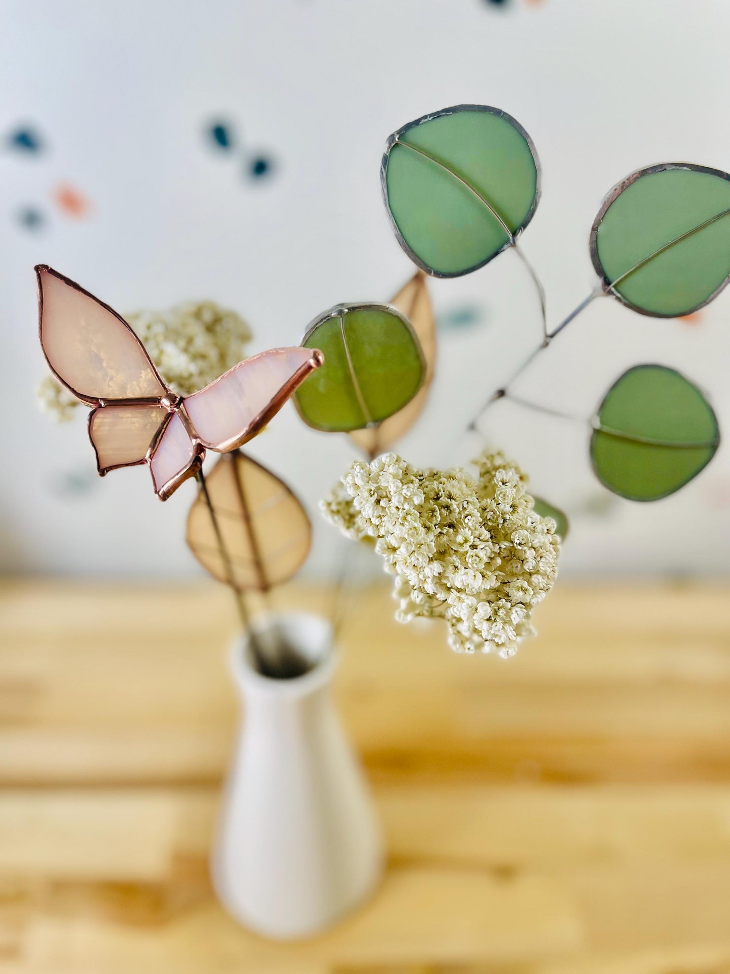 Stained Glass Butterfly Plant Stake - Samara Designs Studio