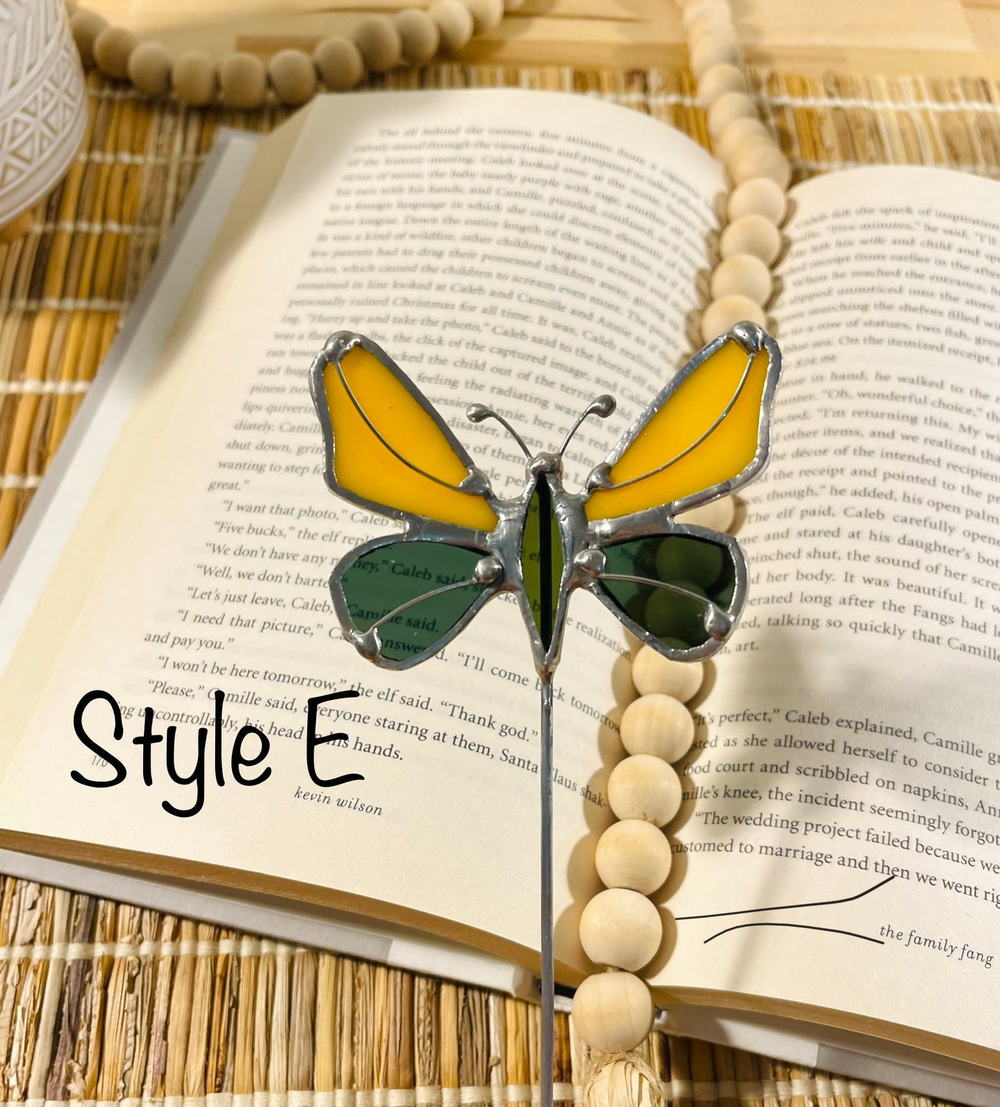 Glass Butterfly Plant Stake - Samara Designs Studio