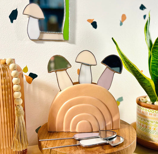 Mirror Mushroom Plant Stake - Samara Designs Studio