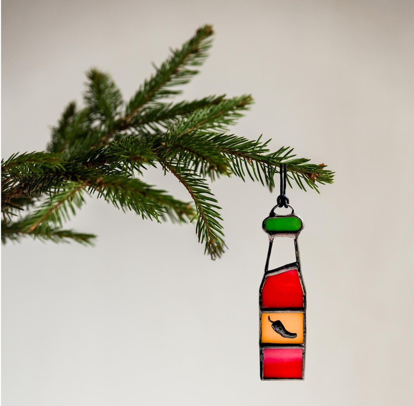 Hot Sauce Bottle Suncatcher - Samara Designs Studio