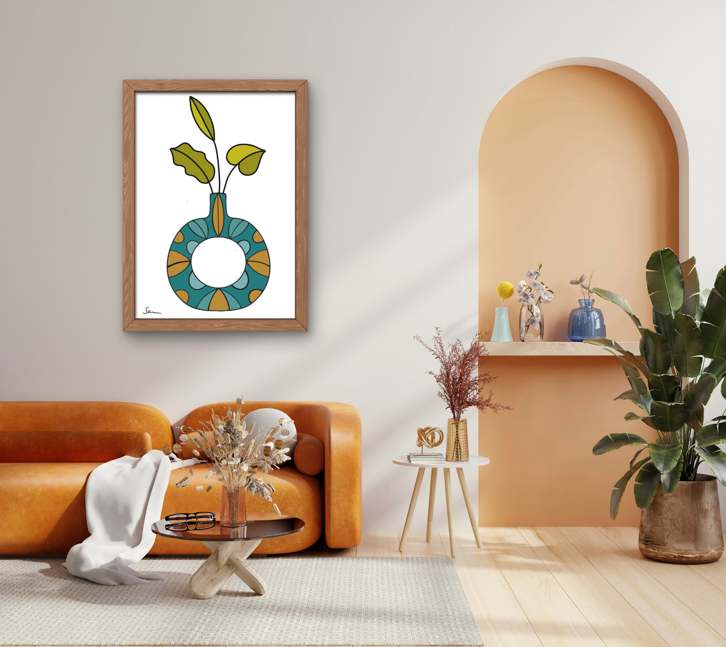 Boho Vase Art Print - Samara Designs Studio
