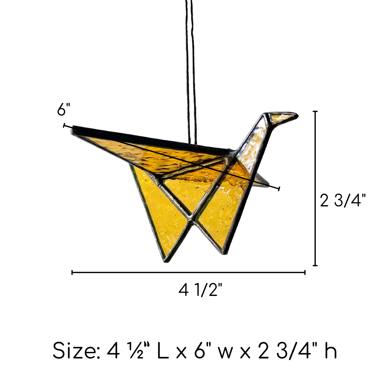 Stained Glass Origami Crane Suncatchers- Bird of Happiness - Samara Designs Studio