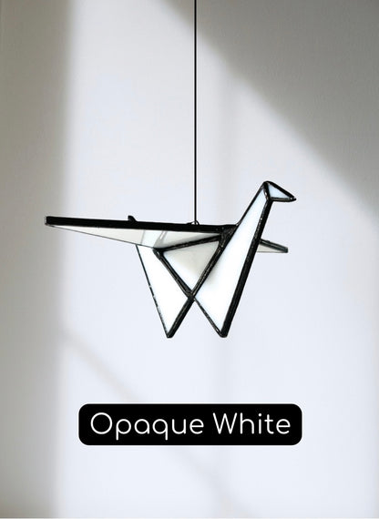 Stained Glass Origami Crane Mobile – Bird of Happiness - Samara Designs Studio