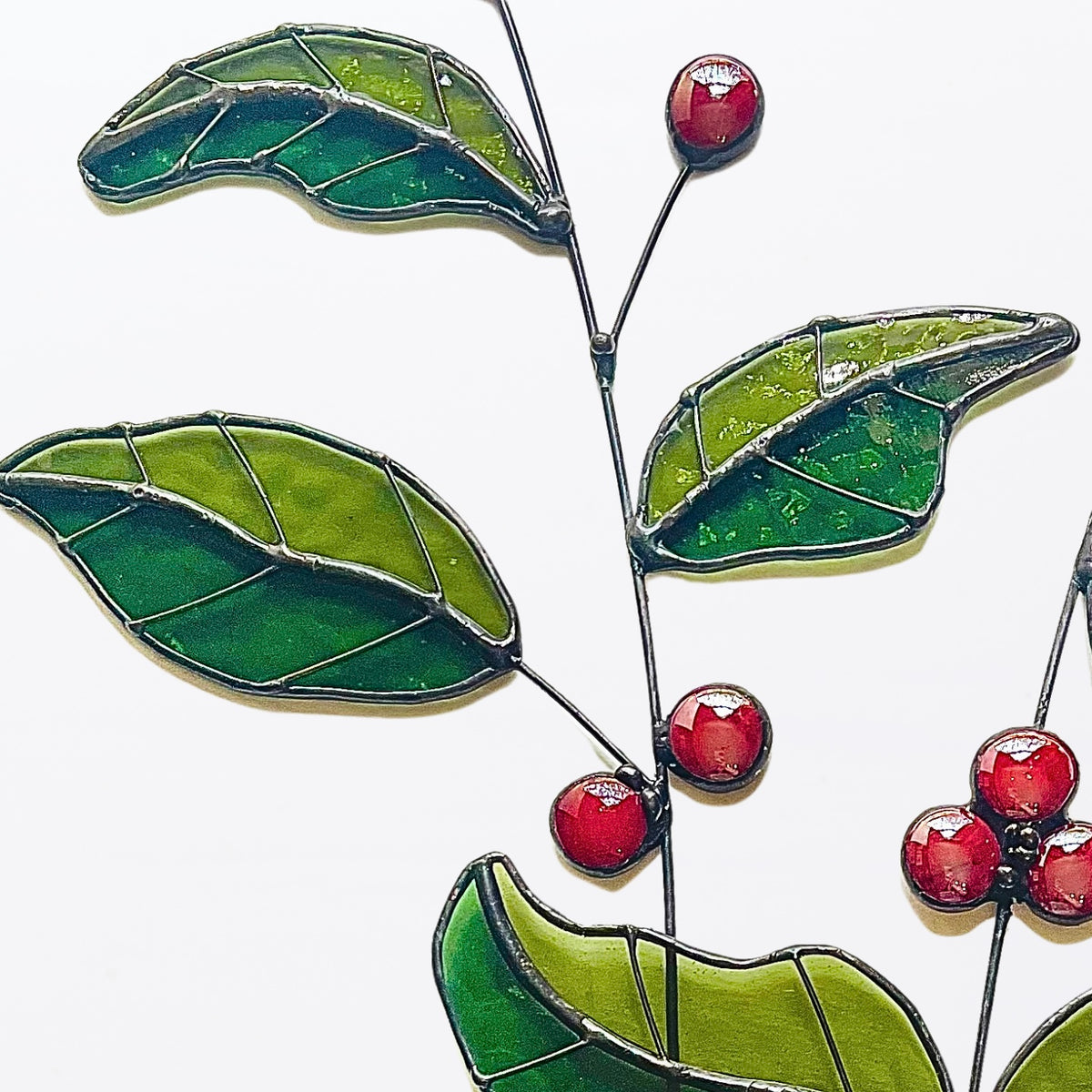 Handmade Stained Glass Coffee Plant | Coffee Lover Gift | Botanical Coffee Bar Decor - Samara Designs Studio