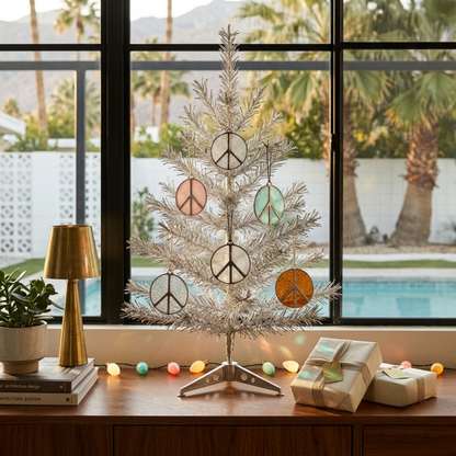 Peace Sign Christmas Ornament - Samara Designs Studio