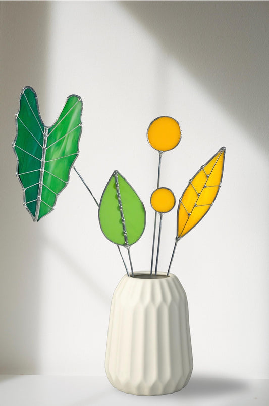 Stained Glass Floral Arrangement