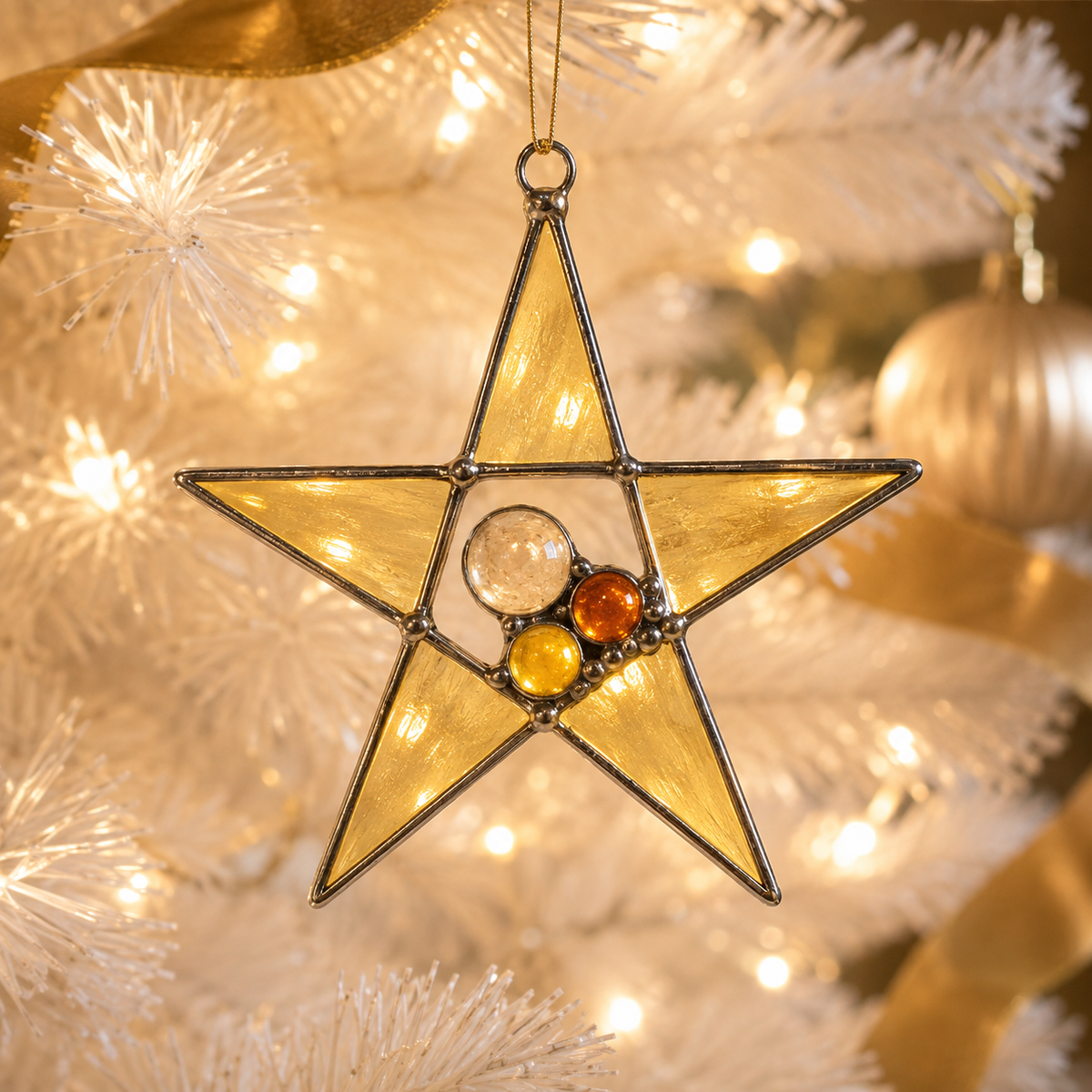 Retro Holiday Collection
Handmade Stained Glass Star Ornament Set - Samara Designs Studio