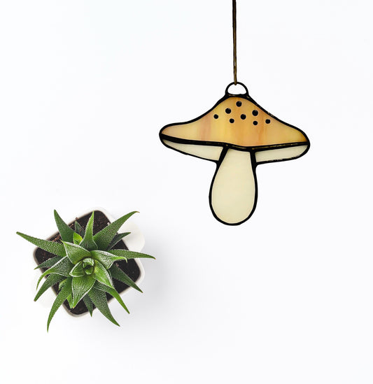 Stained Glass Mushroom Suncatchers