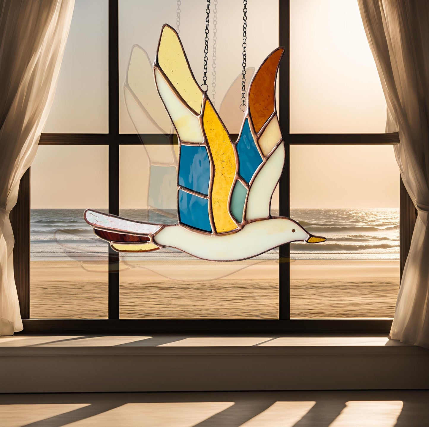 Stained Glass Seagull