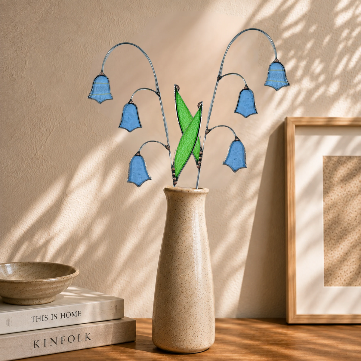 Handmade Stained Glass Bluebell Stem