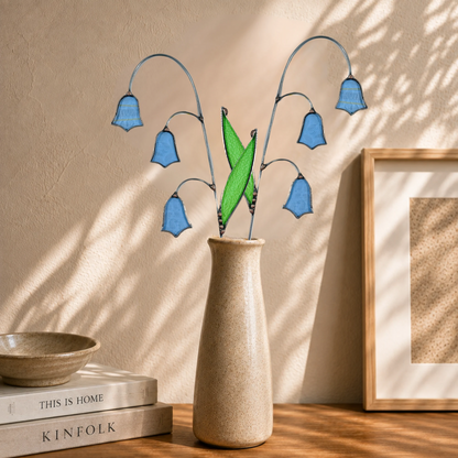 Handmade Stained Glass Bluebell Stem