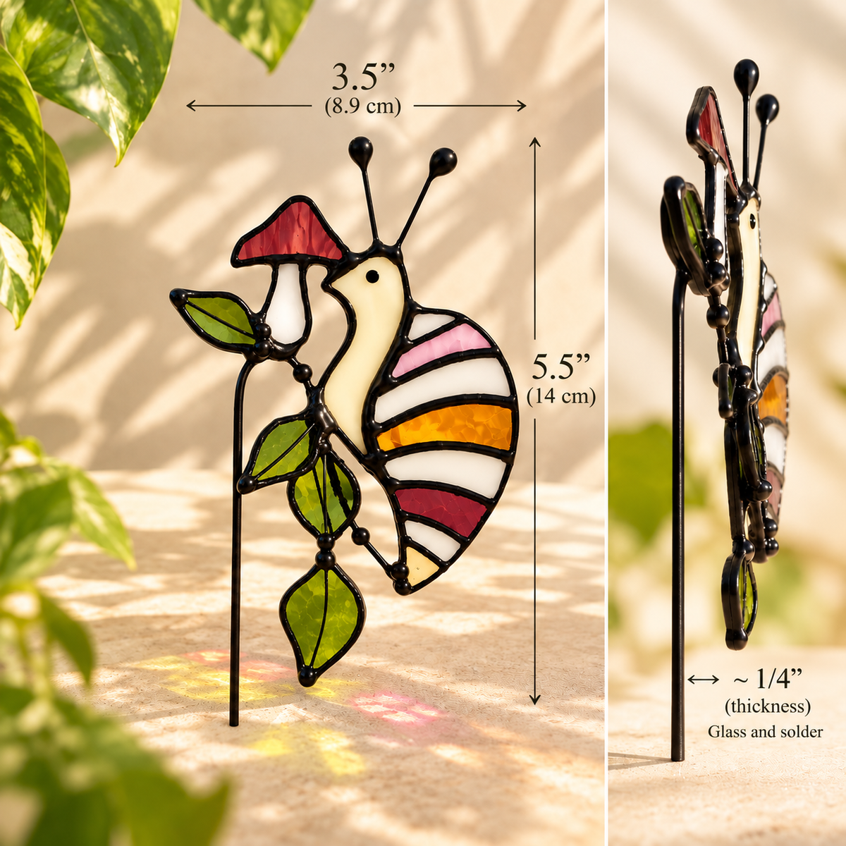 Woodland Snail Stained Glass Pot Hugger