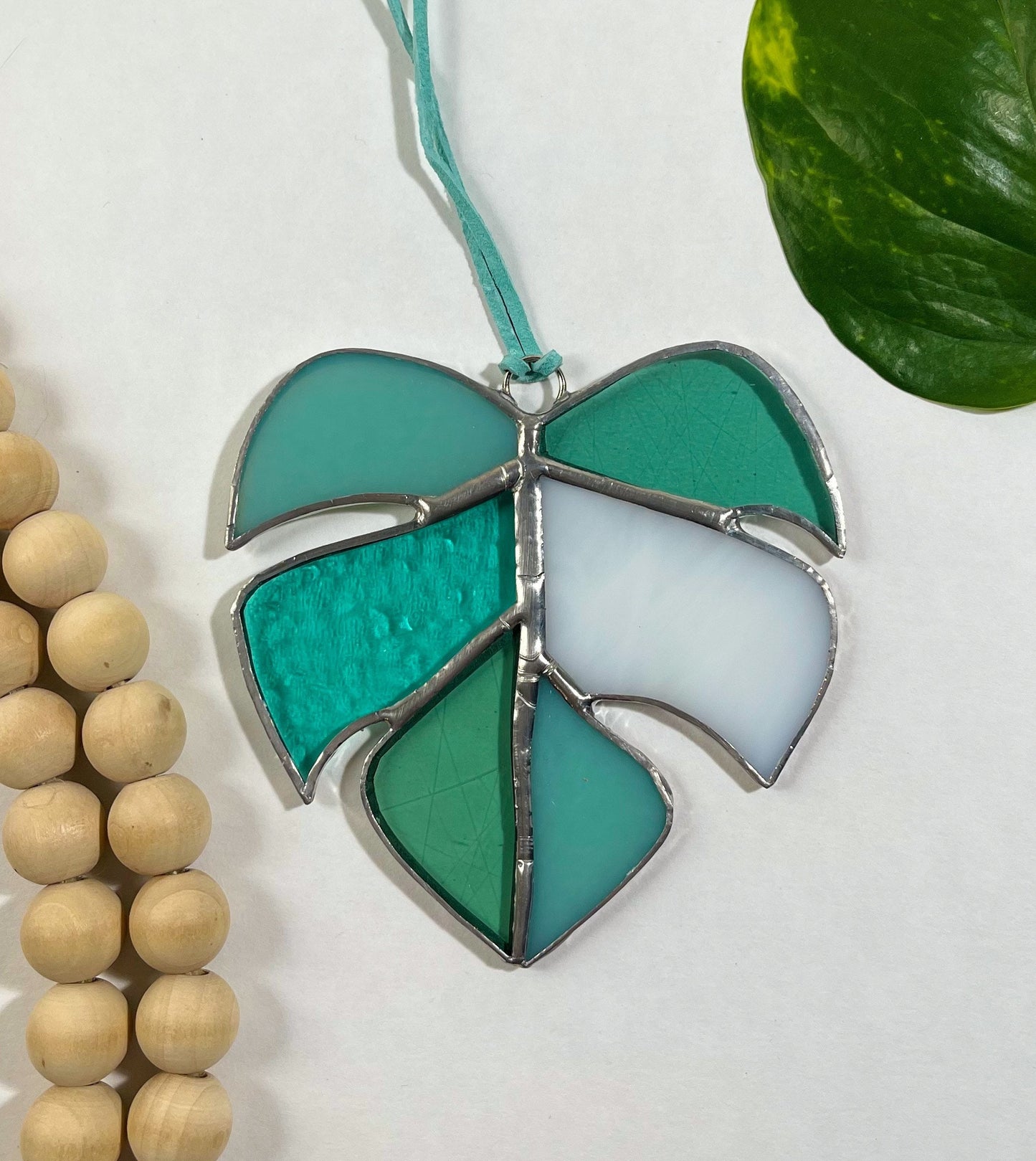 Mini Monstera Glass Sun Catcher