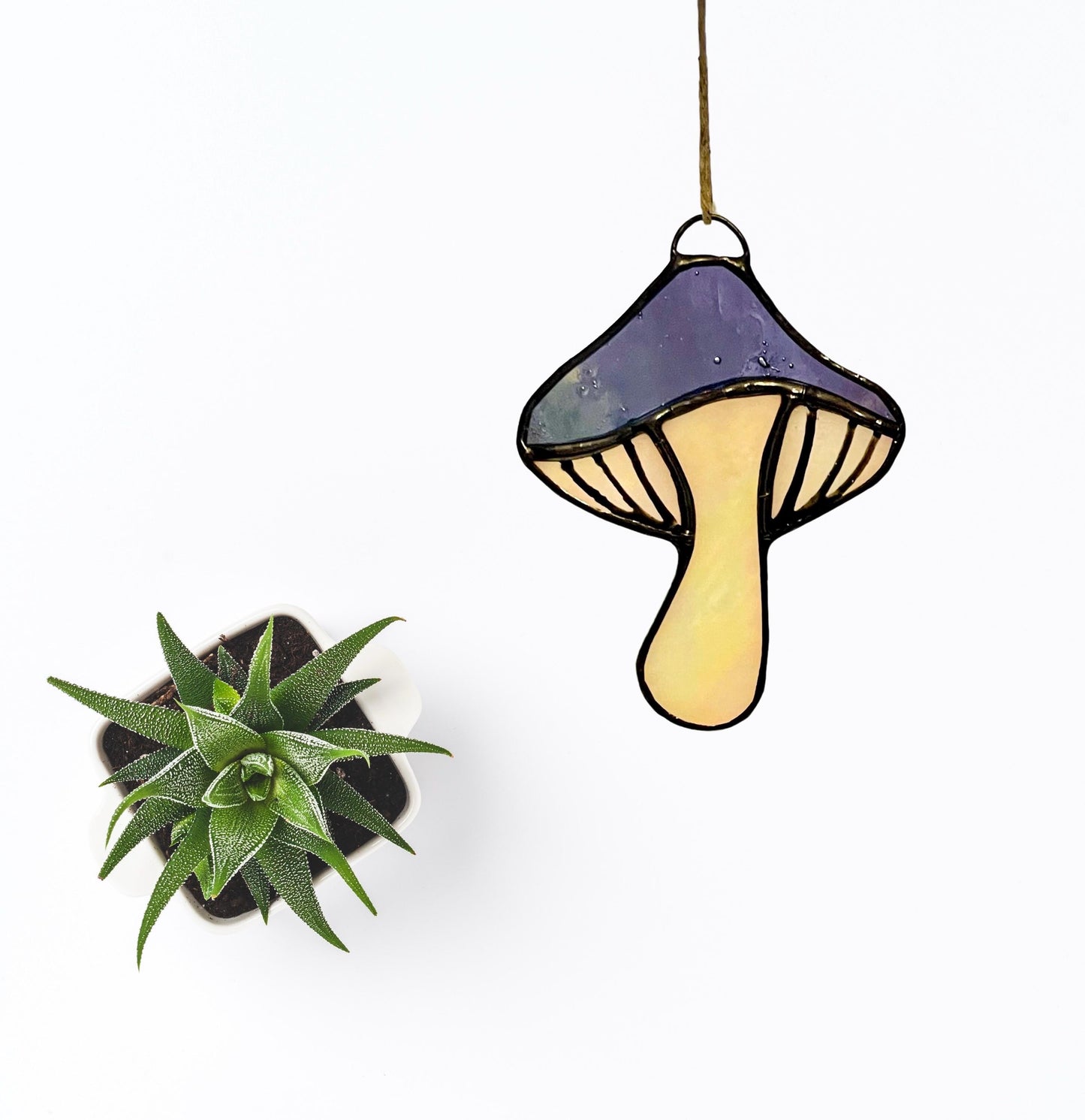 Stained Glass Mushroom Suncatchers