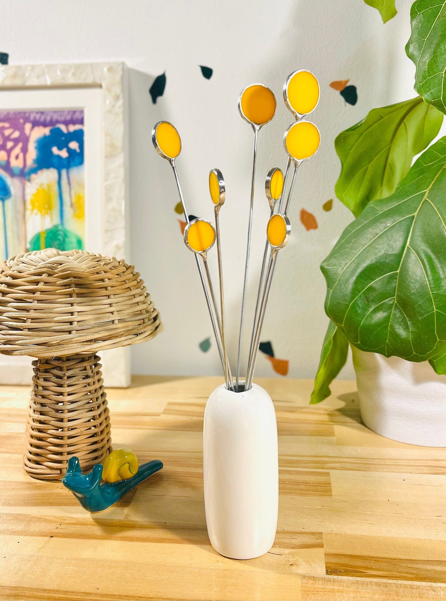 Glass Billy Button Stems