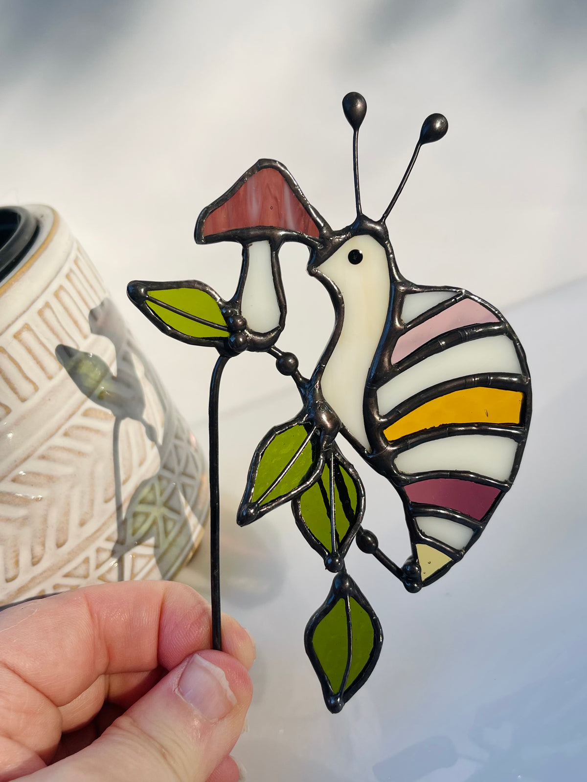 Woodland Snail Stained Glass Pot Hugger