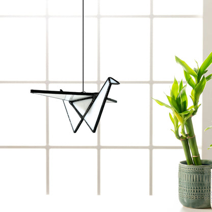 Stained Glass Origami Crane Suncatchers- Bird of Happiness - Samara Designs Studio