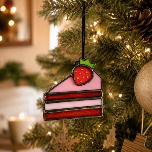 Stained Glass Cake & Pie Ornament Gift Set | Baker Gift, Christmas Ornaments & Suncatchers - Samara Designs Studio