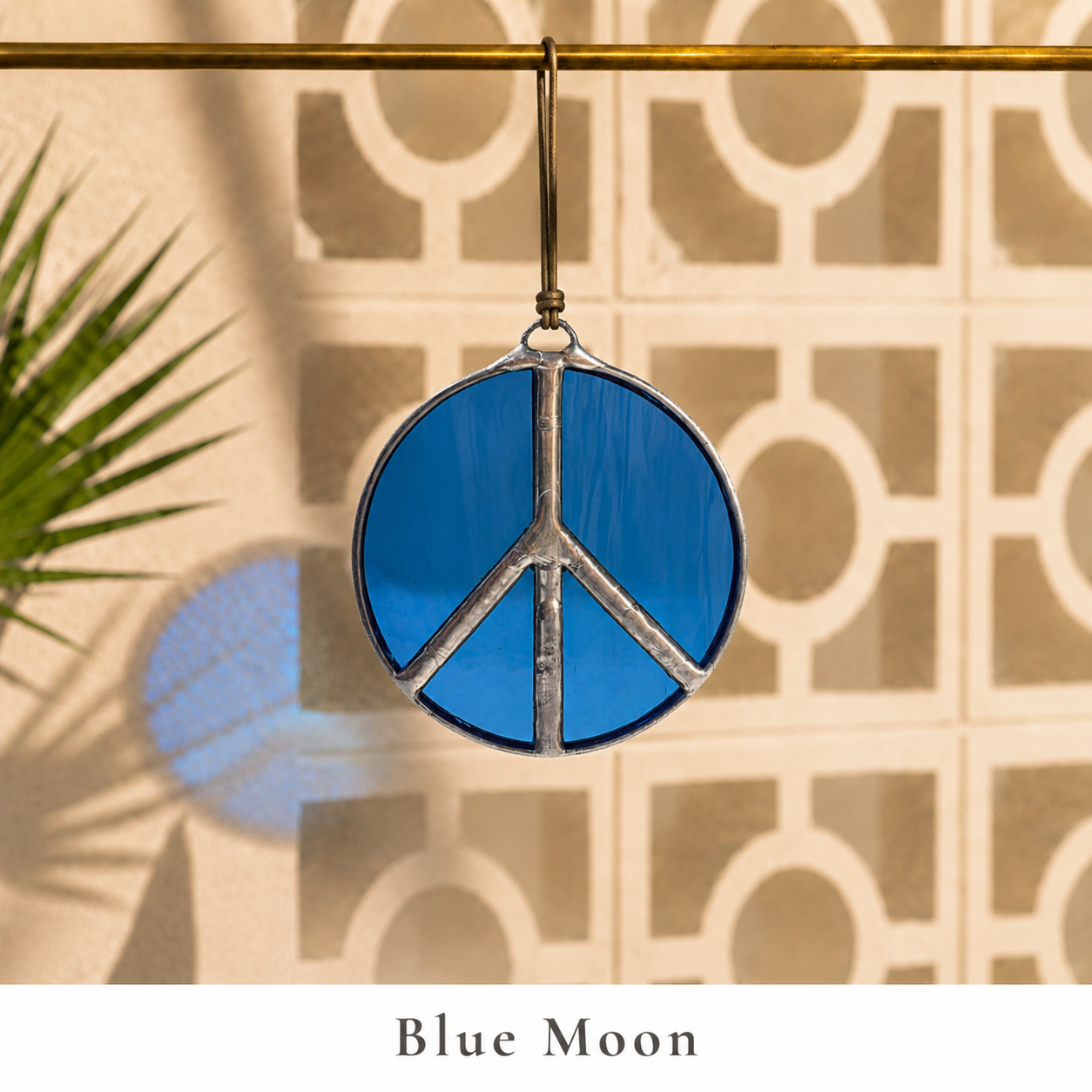 Peace Sign Stained Glass Suncatcher for Campers & Cozy Spaces - Samara Designs Studio