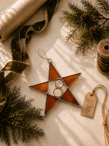 Retro Holiday Collection
Handmade Stained Glass Star Ornament Set - Samara Designs Studio