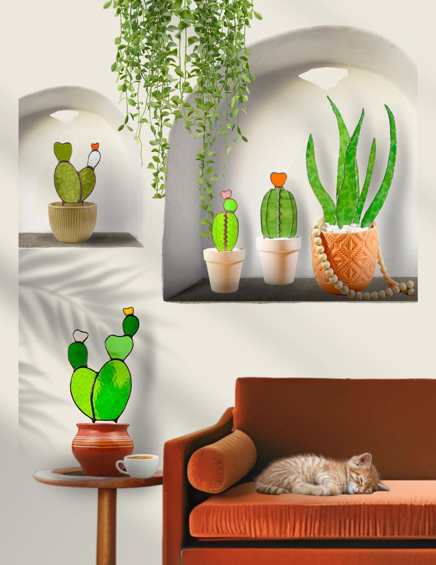 Glass Prickly Pear Cactus