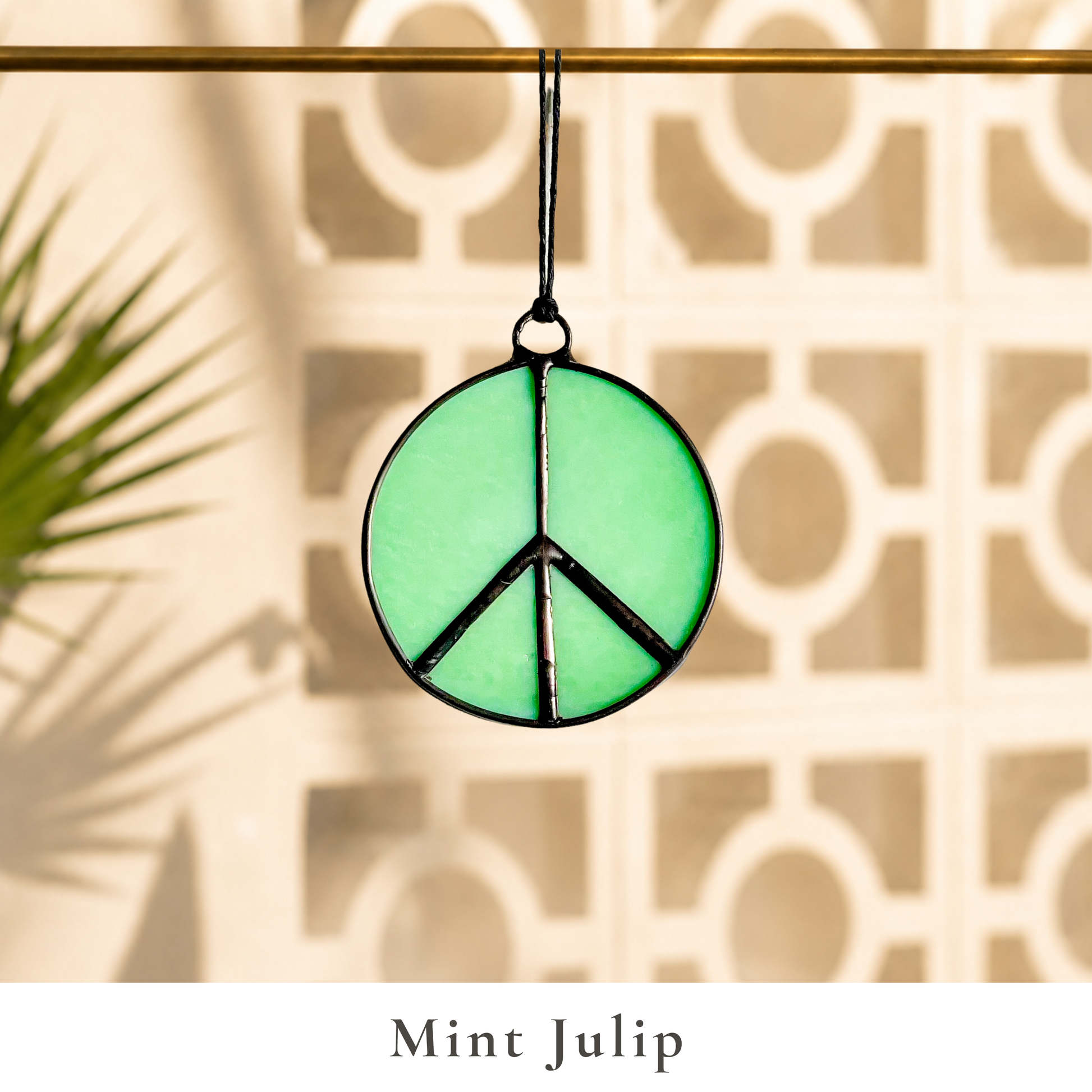 Peace Sign Stained Glass Suncatcher - Samara Designs Studio