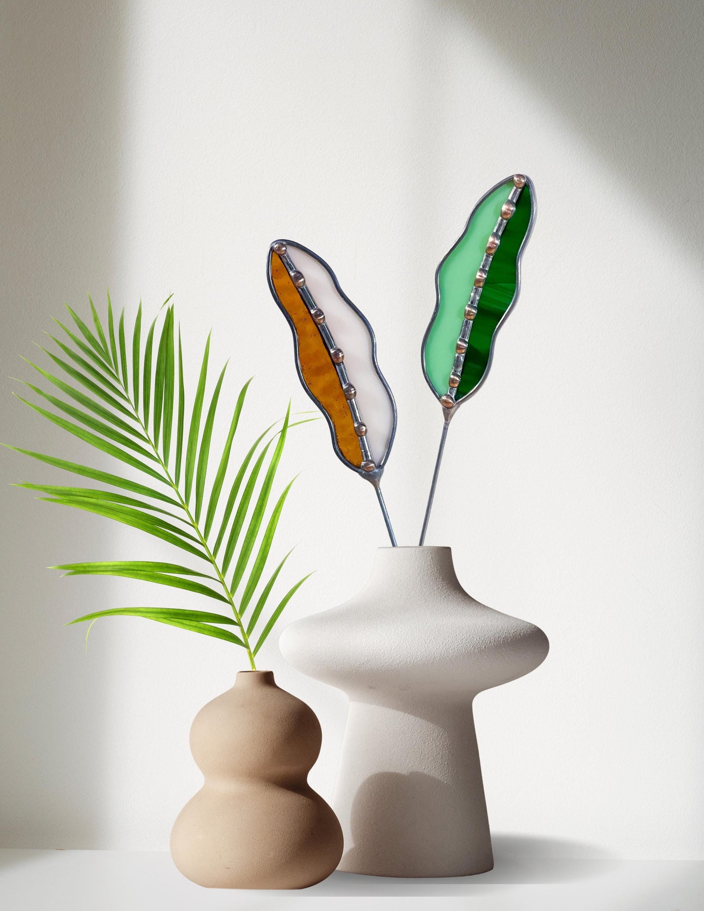 Glass Seed Pod Plant Stakes