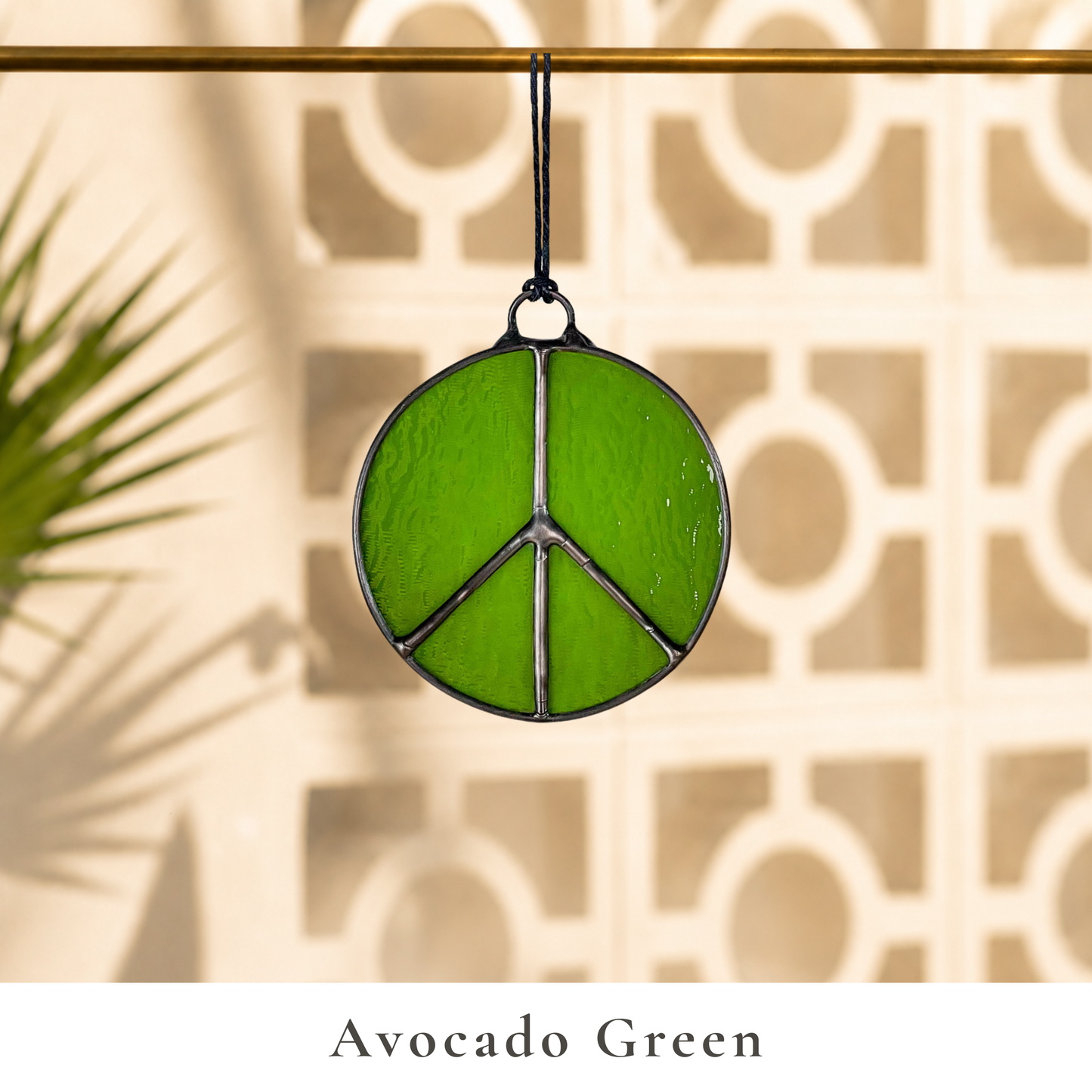 Peace Sign Stained Glass Suncatcher - Samara Designs Studio