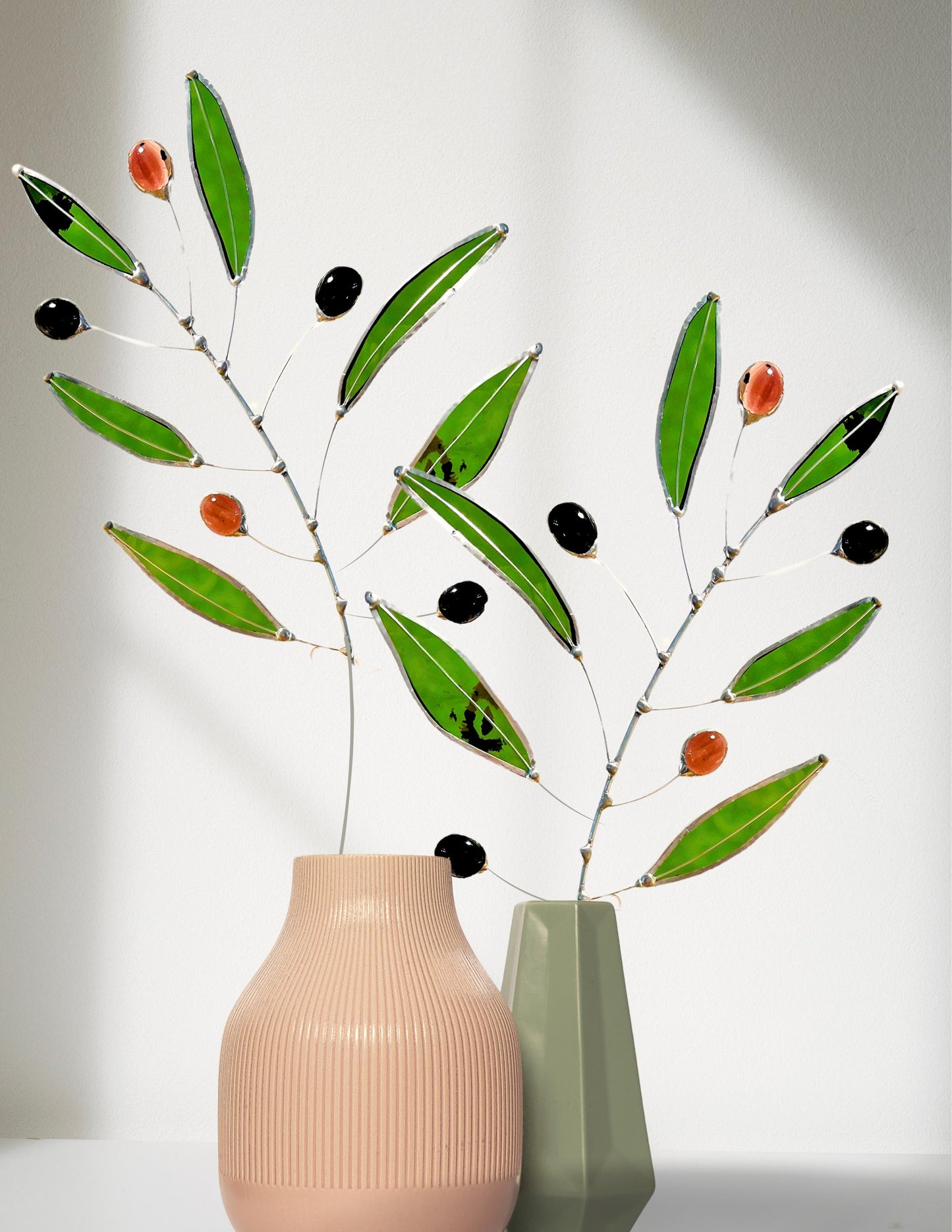 Glass Olive Branch Stem