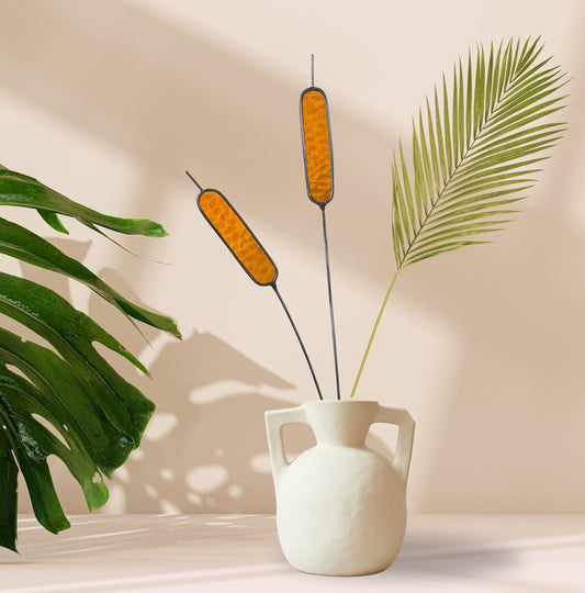 Glass Cattail Stems
