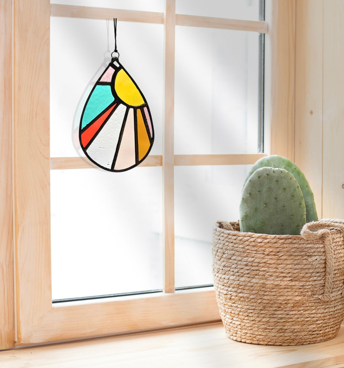 Drop of Sunshine Stained Glass Suncatcher - Samara Designs Studio