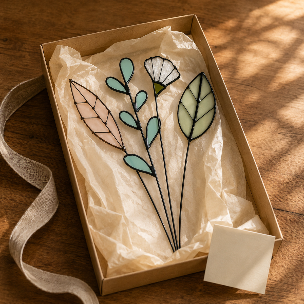 Stained Glass Botanical Bouquet - Samara Designs Studio
