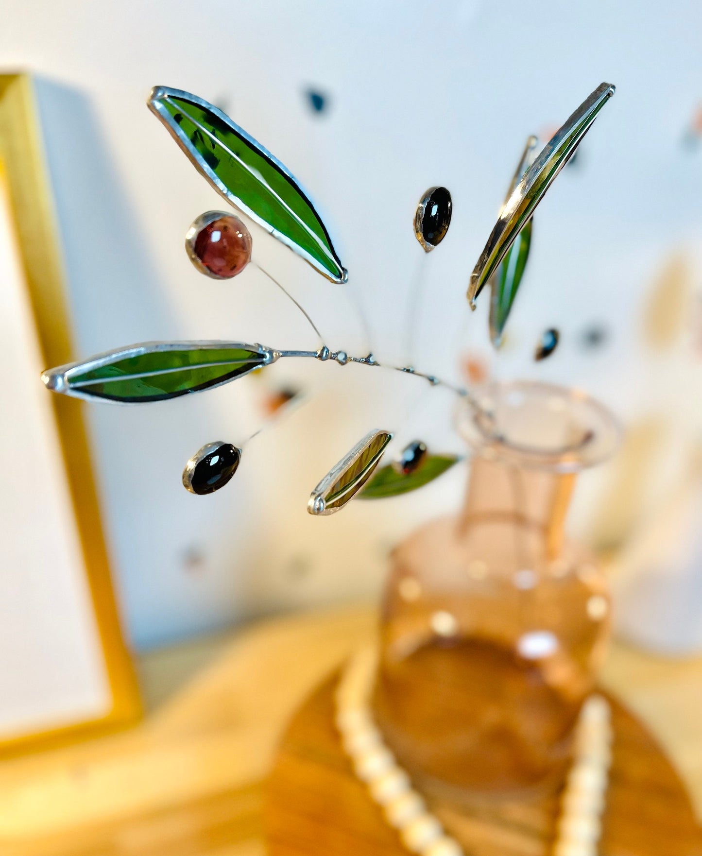 Glass Olive Branch Stem