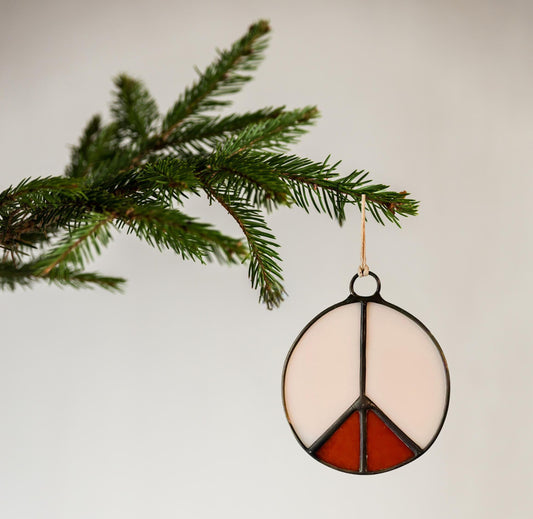 Peace Sign Christmas Ornament