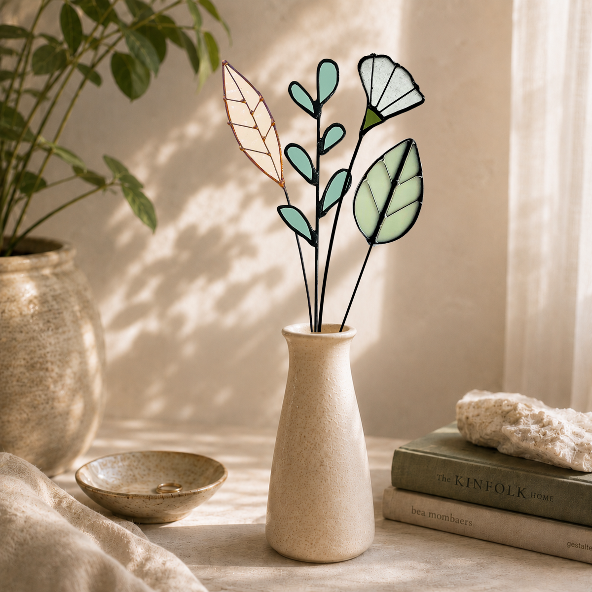 Stained Glass Botanical Bouquet - Samara Designs Studio
