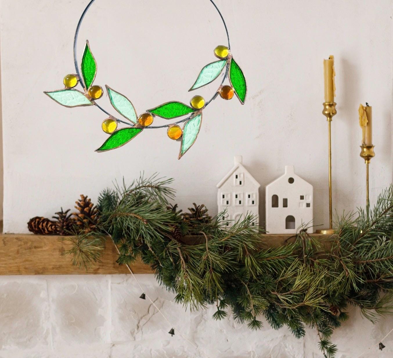 Stained Glass Flora Wreath
