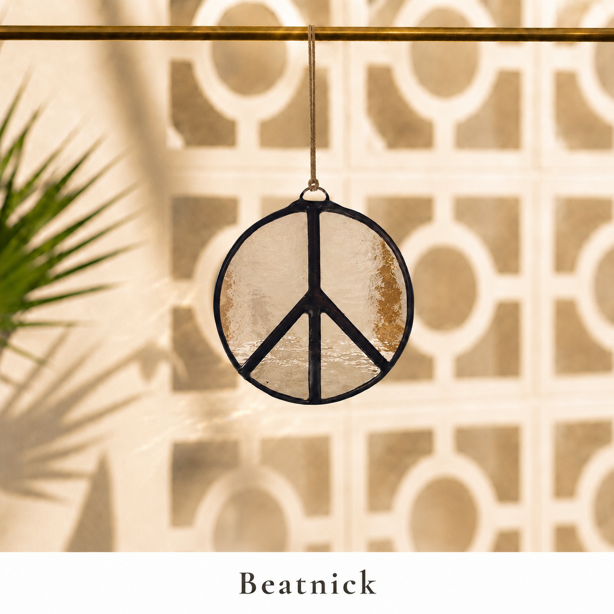 Peace Sign Stained Glass Suncatcher for Campers & Cozy Spaces - Samara Designs Studio