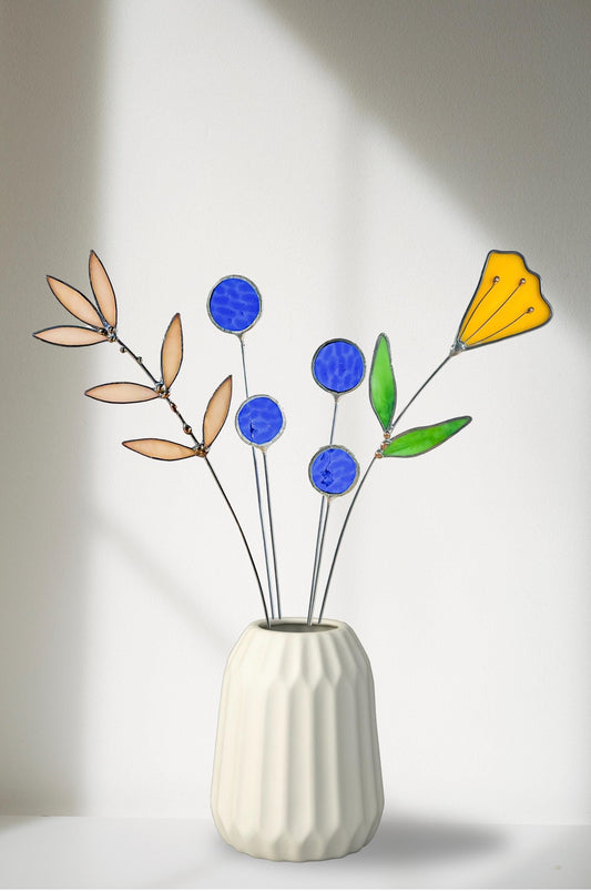 Stained Glass Floral Arrangement