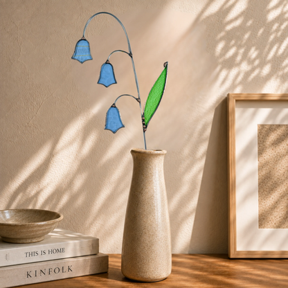 Handmade Stained Glass Bluebell Stem