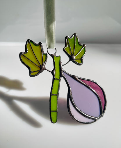 Pear & Fig Stained Glass Ornament Gift Set