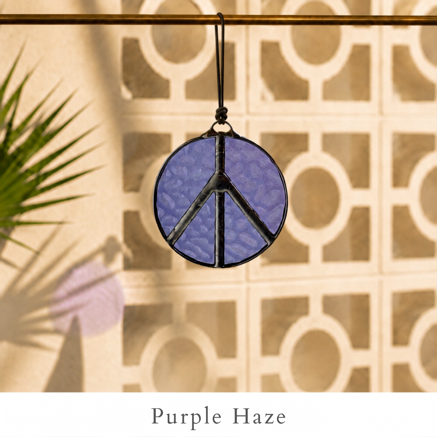 Peace Sign Stained Glass Suncatcher for Campers & Cozy Spaces - Samara Designs Studio