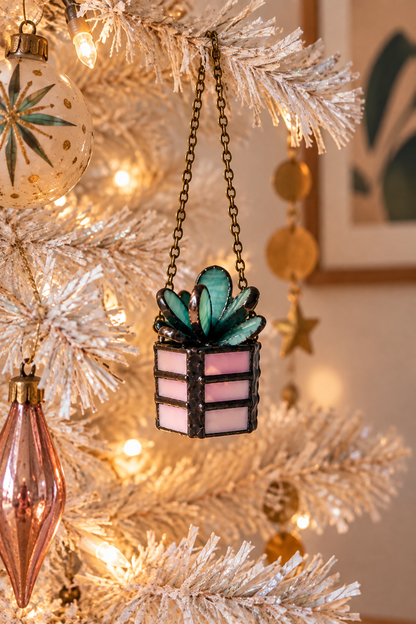 Mini Stained Glass Plant Ornaments