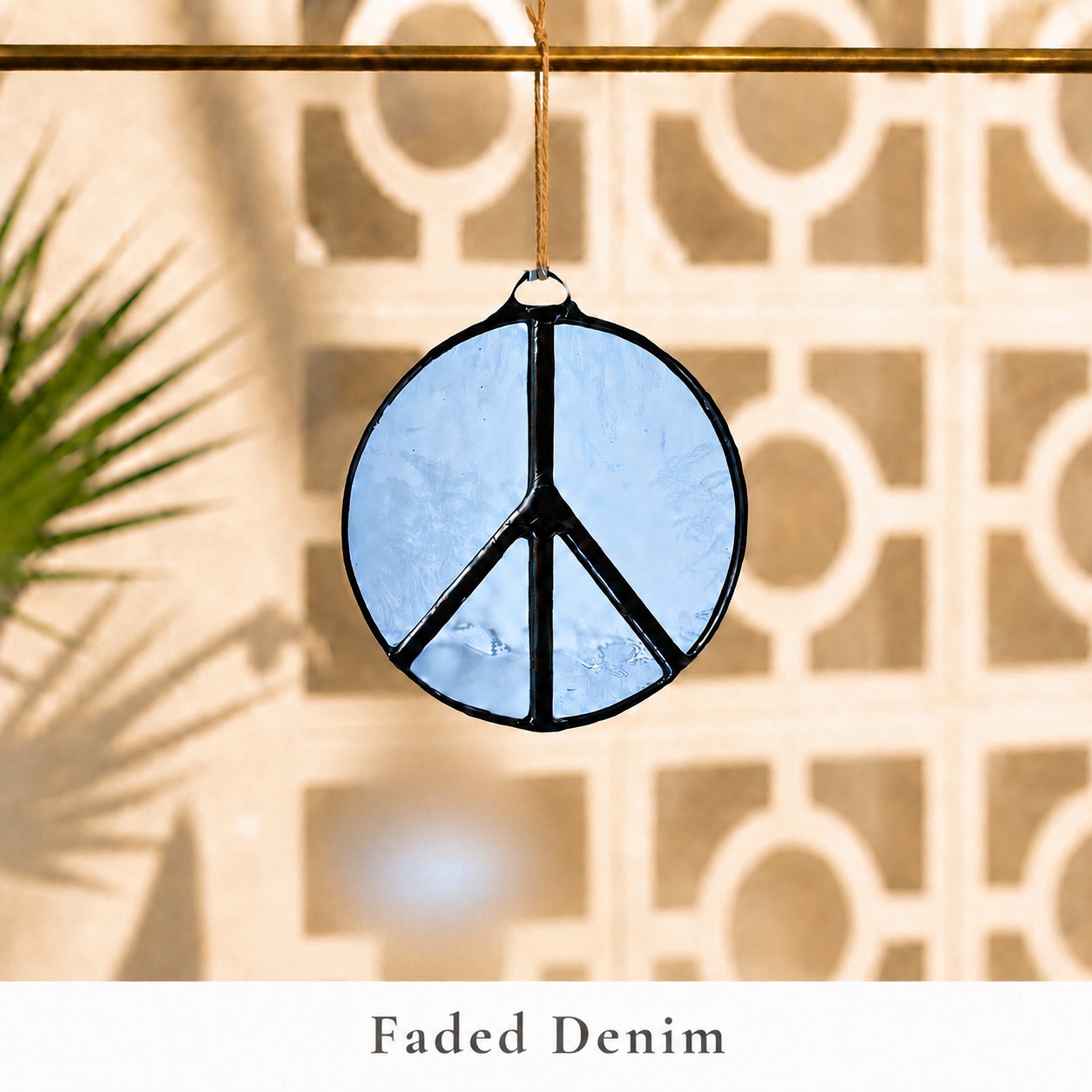 Peace Sign Stained Glass Suncatcher for Campers & Cozy Spaces - Samara Designs Studio