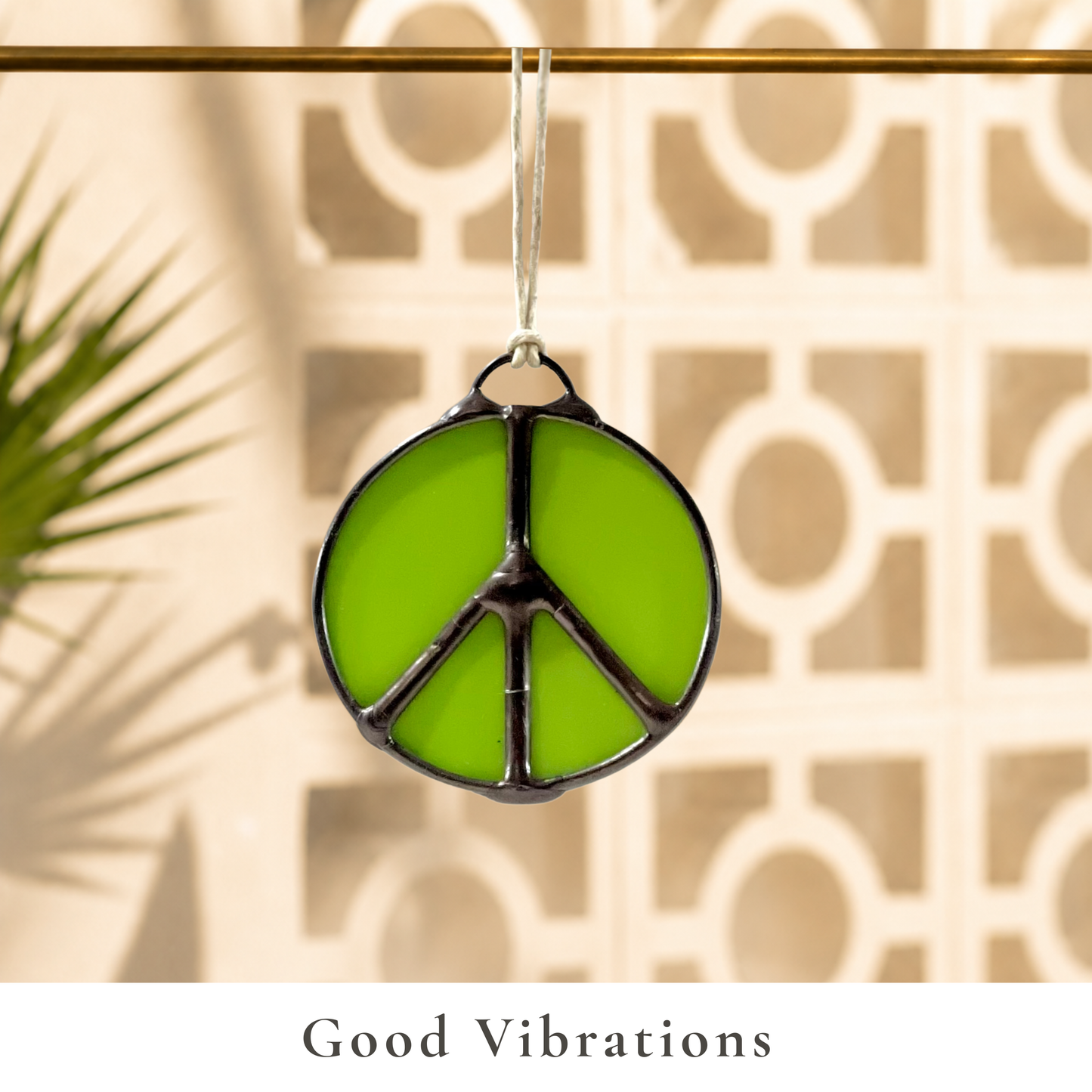 Peace Sign Stained Glass Suncatcher - Samara Designs Studio