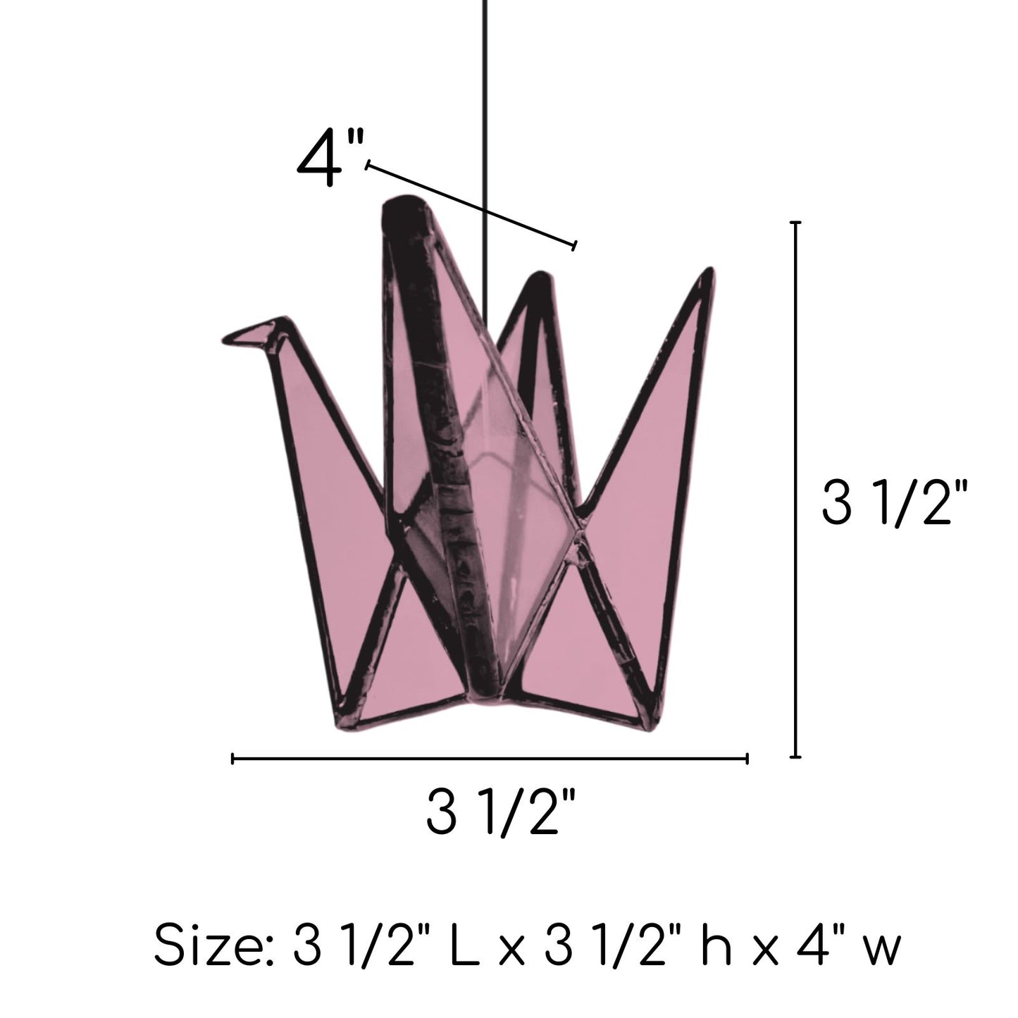 Rainbow Pride Stained Glass Crane Mobile | LGBTQ+, Transgender, Queer, Bisexual Inspired Decor - Samara Designs Studio