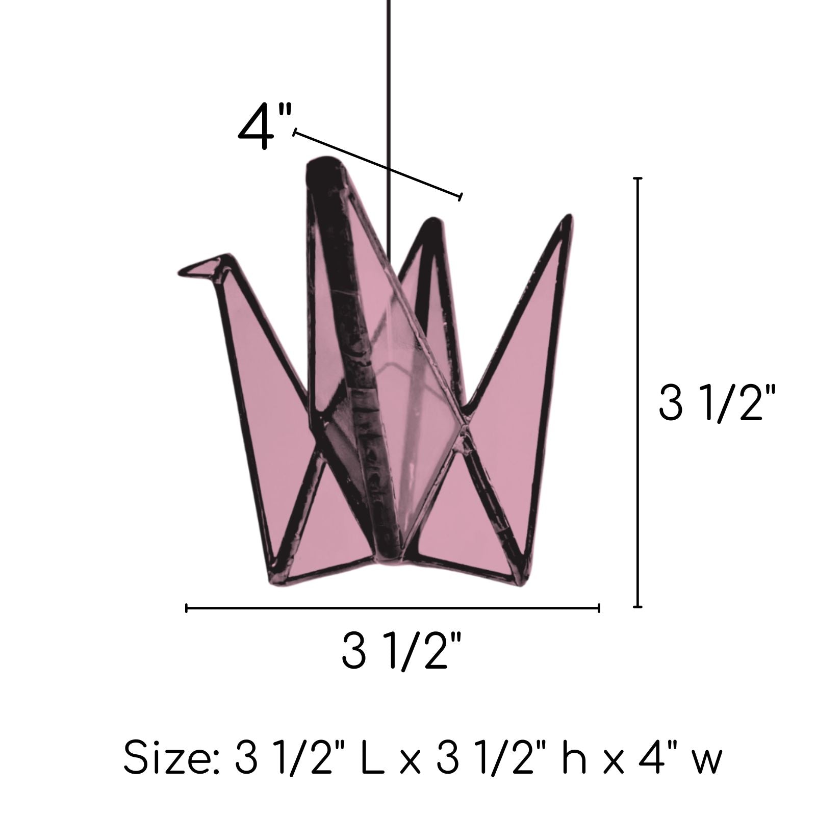 Rainbow Pride Stained Glass Crane Mobile | LGBTQ+, Transgender, Queer, Bisexual Inspired Decor - Samara Designs Studio