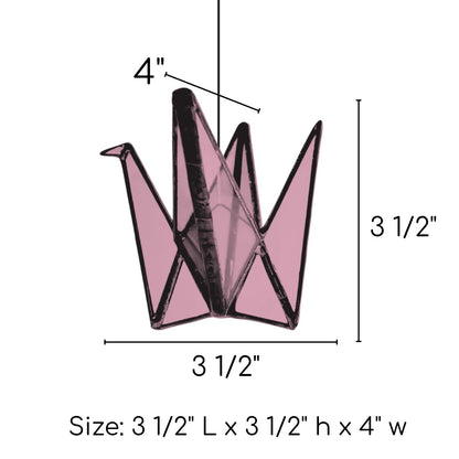 Rainbow Pride Stained Glass Crane Mobile | LGBTQ+, Transgender, Queer, Bisexual Inspired Decor - Samara Designs Studio