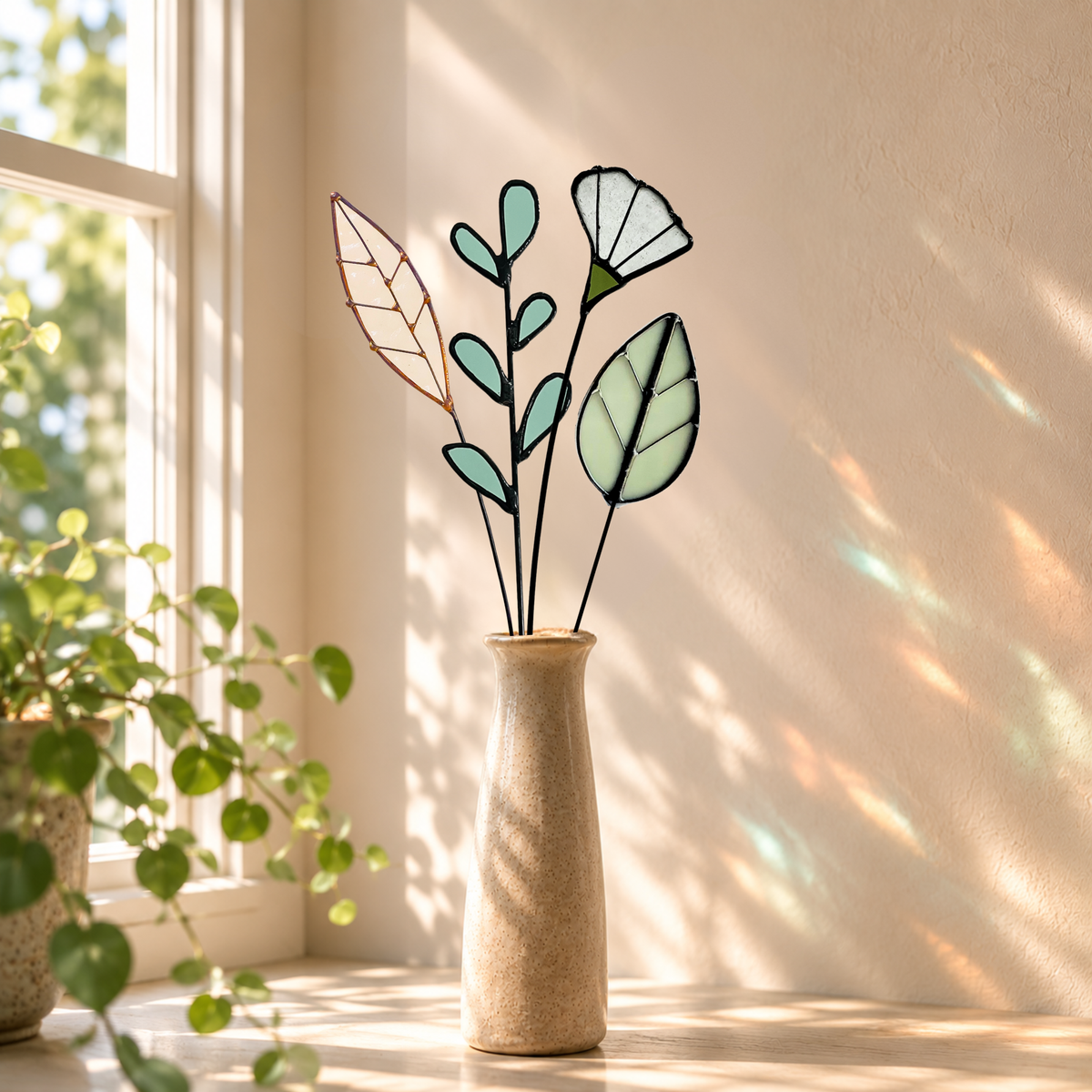 Stained Glass Botanical Bouquet - Samara Designs Studio